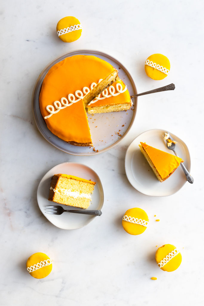 Orange Cream Cake with original Hostess Orange Cupcakes