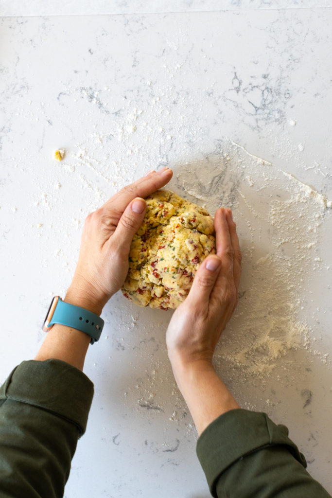 Shaping Shortbread Pizza Bite dough