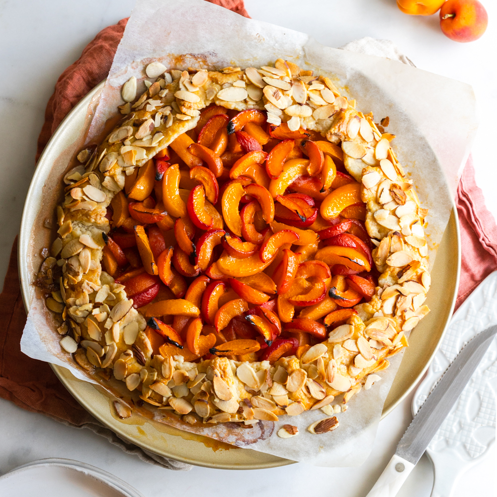 Apricot Almond Galette with Cream Cheese Crust