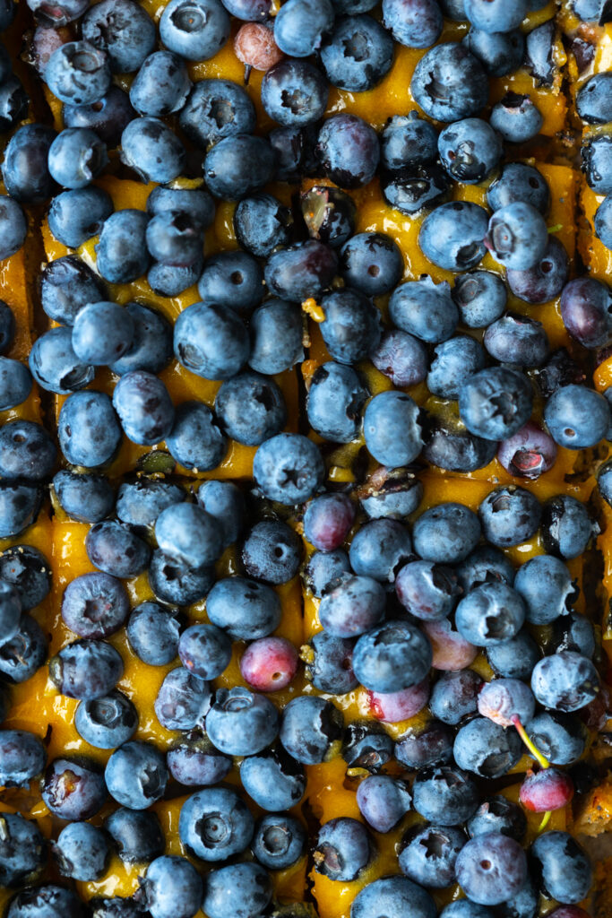 Blueberries on Lemon Curd