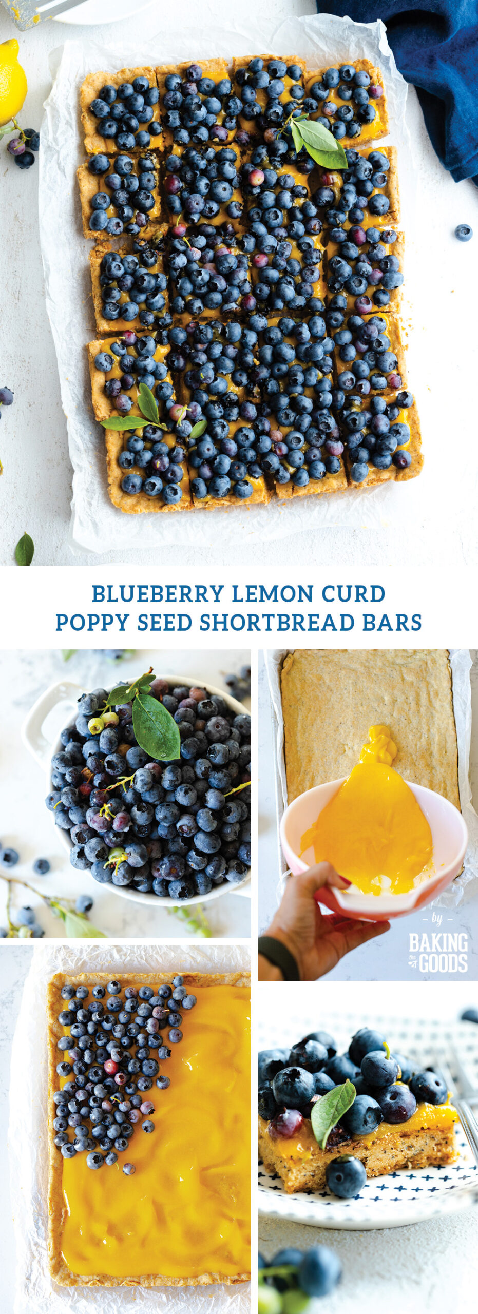 Blueberry Lemon Curd Poppy Seed Shortbread Bars by baking The Goods