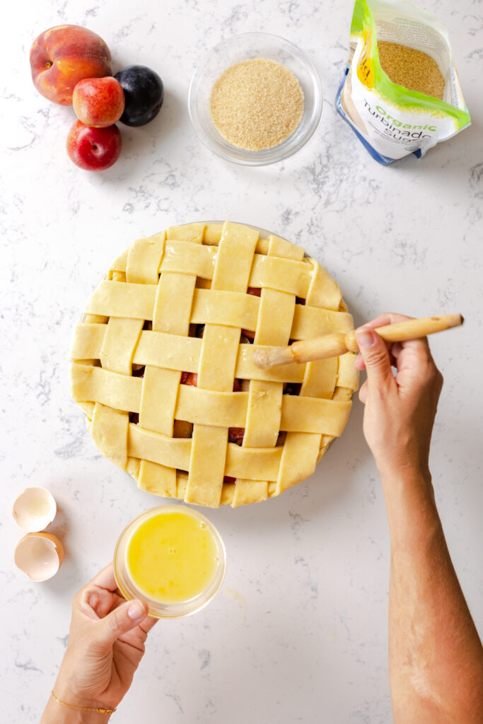 egg wash pie before baking