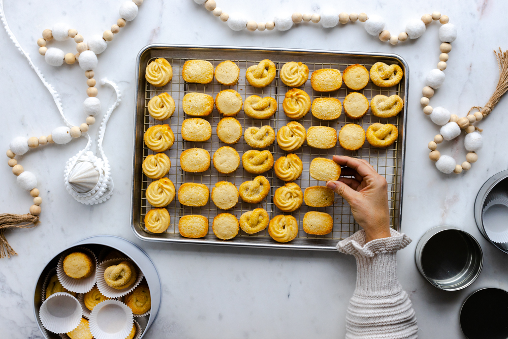 Tray of Holiday Butter Cookies