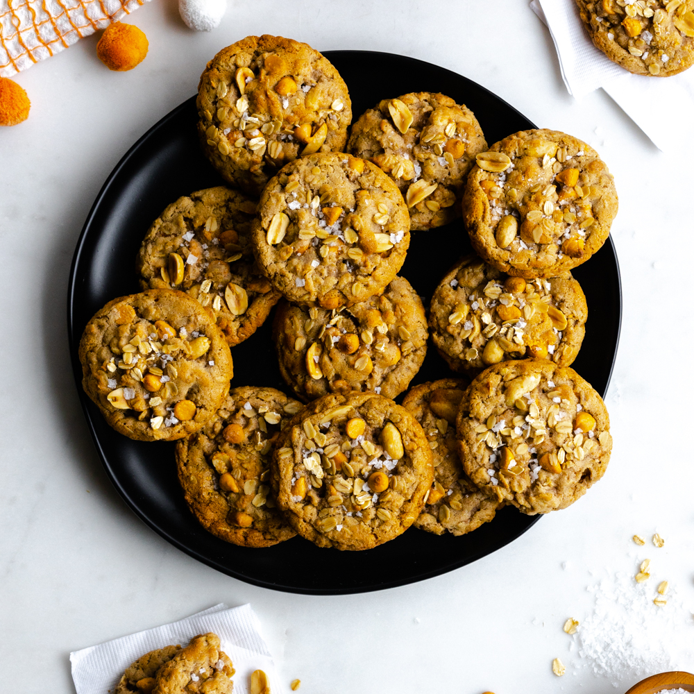 Salted Peanut Butterscotch Oatmeal Cookies by Baking The Goods