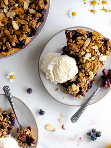 Blueberry Almond Crumble Pie by Baking The Goods