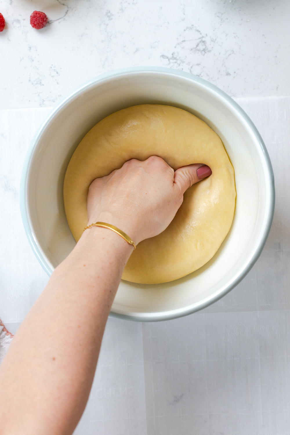 punching down dough