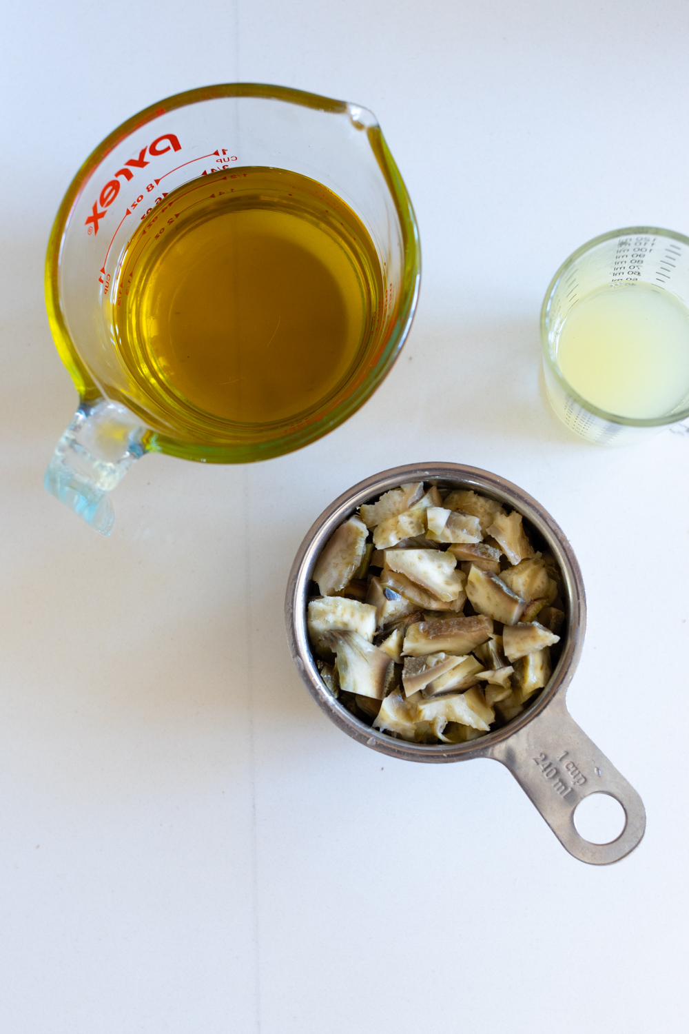 artichoke hearts, olive oil and lemon juice