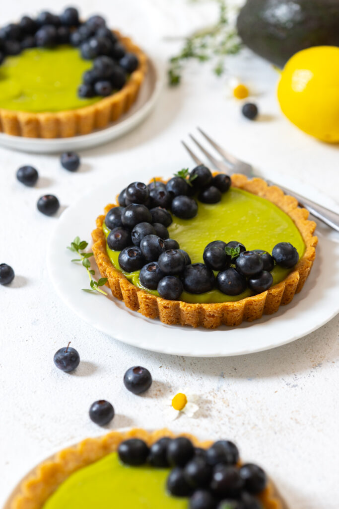 Avocado Blueberry Tarts by Baking The Goods