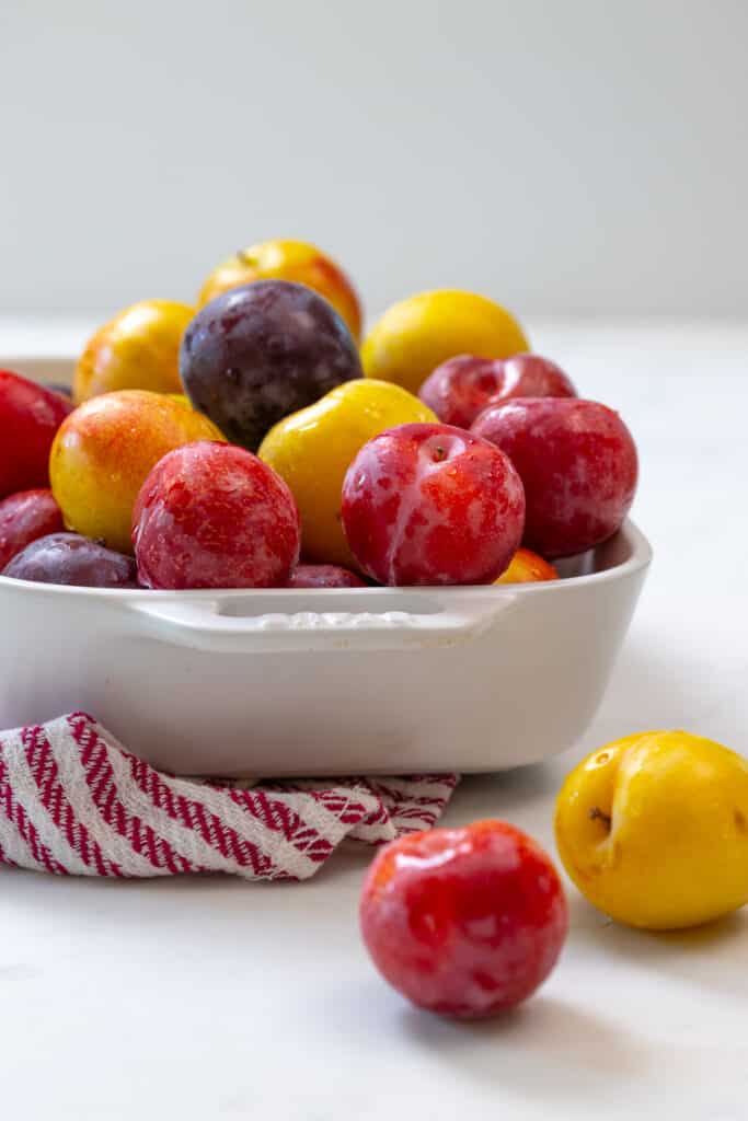 Plums, apriums and pluots