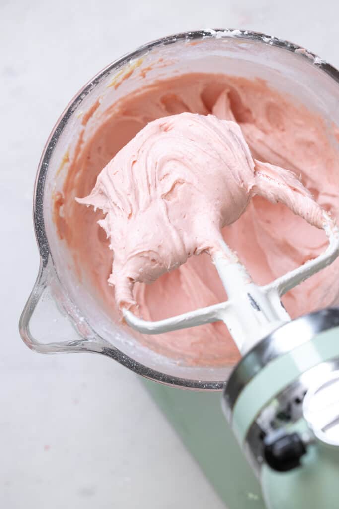 Strawberry Pink Cream Cheese Frosting