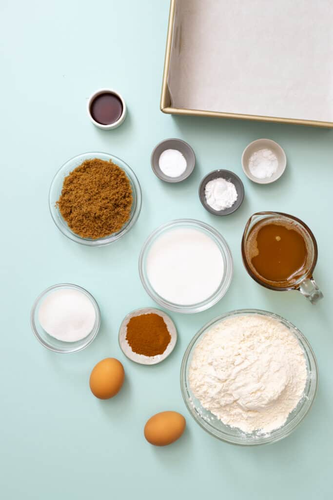 Ingredients for Snickerdoodle Blondies