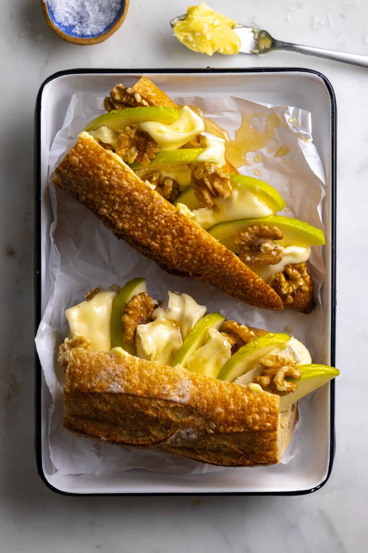 Apple Brie Baguette Sandwiches | Baking the Goods, image size:1200x1800