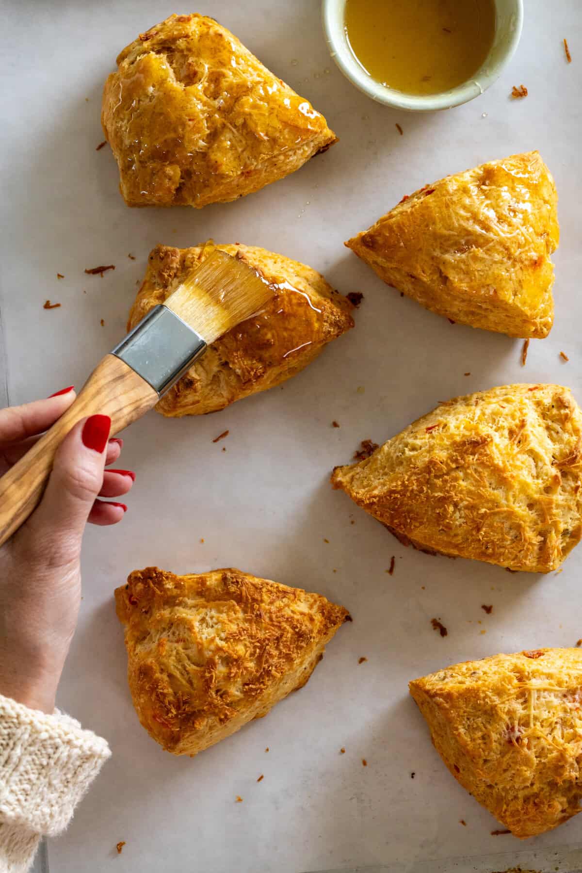 Calabrian Chili Pecorino Honey Scones