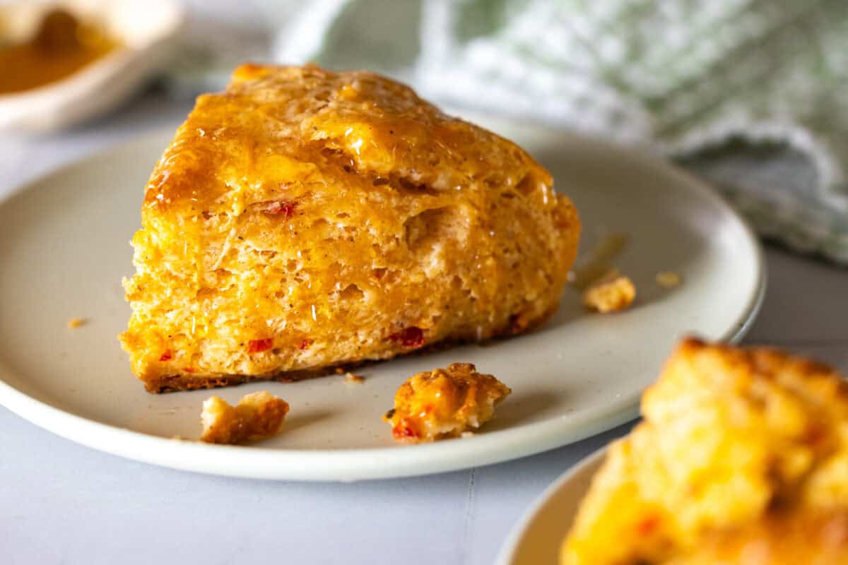 Calabrian Chili Pecorino Scones with Honey