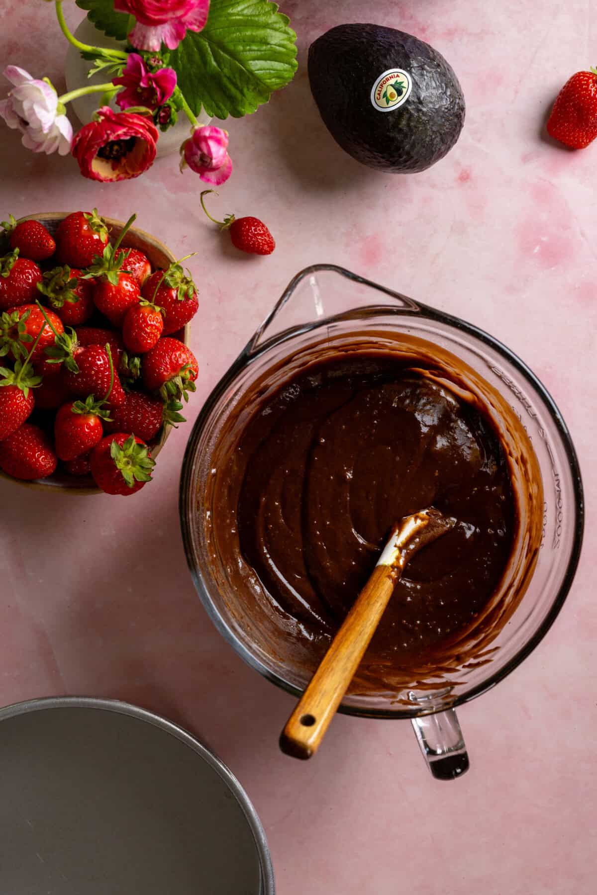 Avocado Chocolate Cake batter