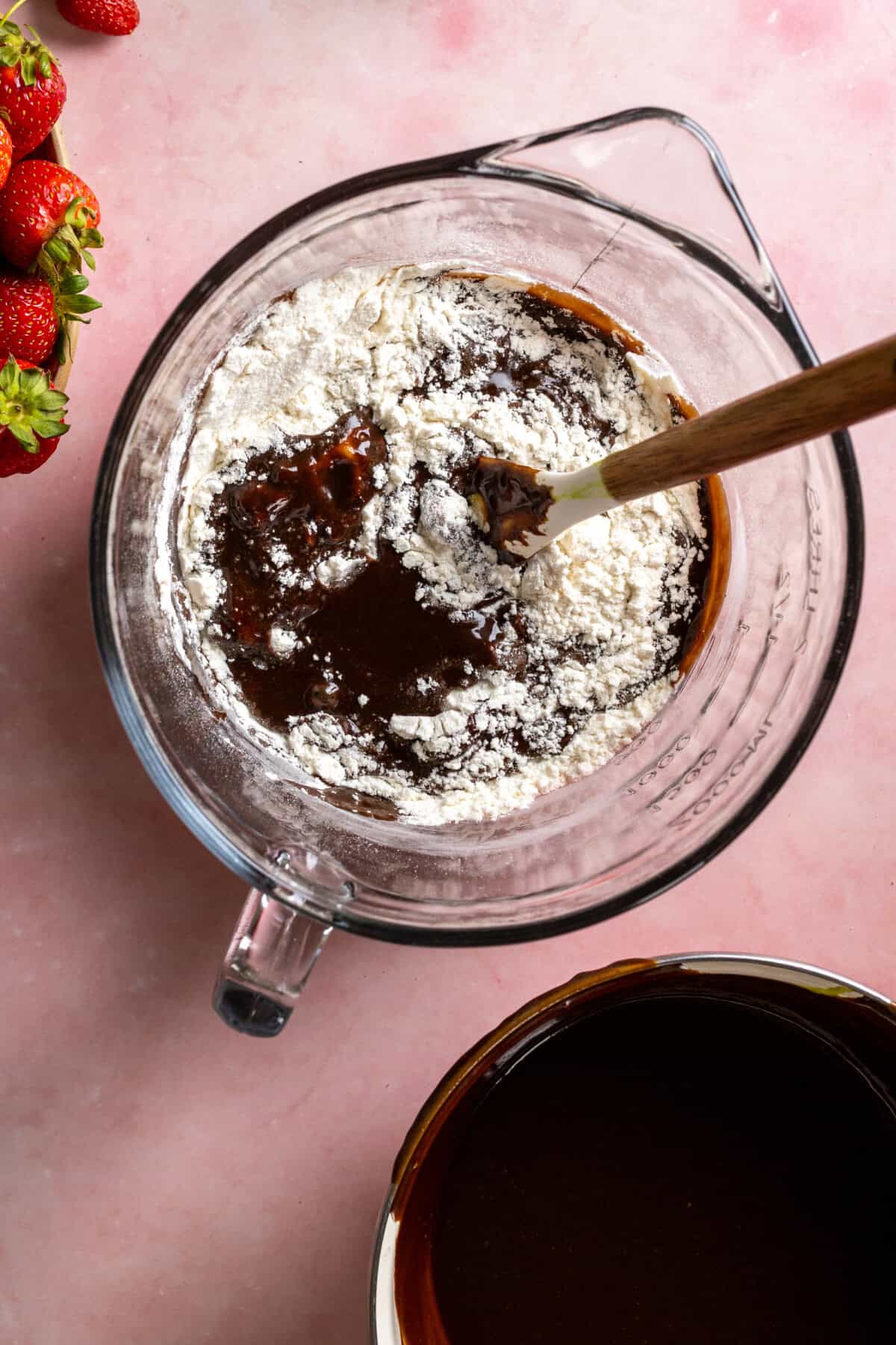 Mixing Avocado Chocolate Cake batter