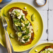 Cottage Cheese Tzatziki Toast by Baking The Goods