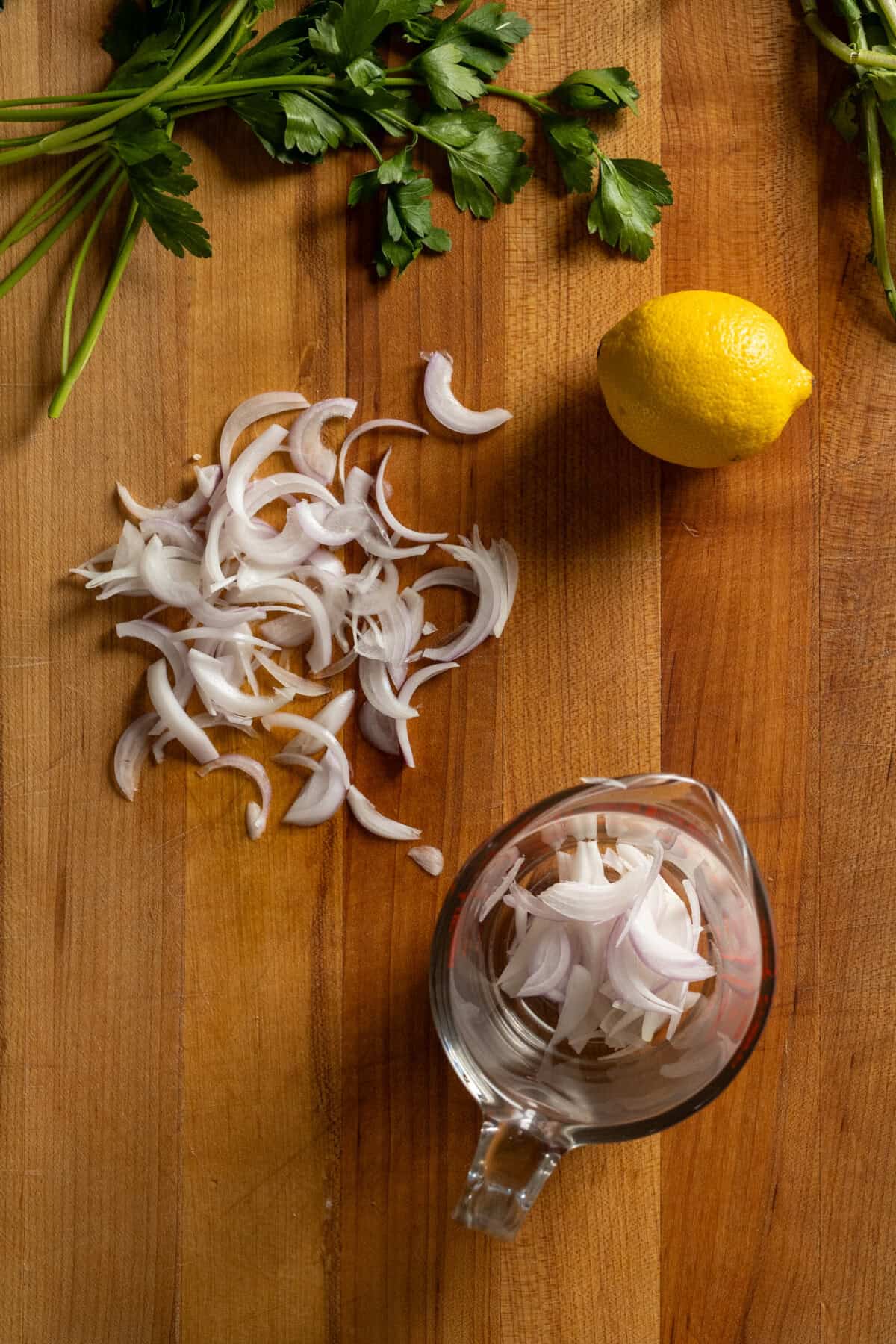 Lemon Shallot Dressing ingredients