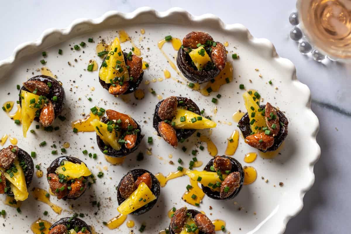 Prune Cheddar Almond Bites