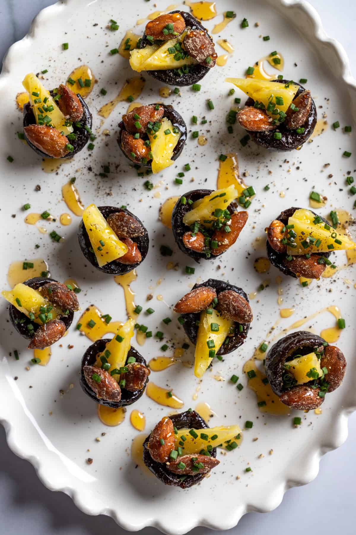 Prune Cheddar Almond Bites