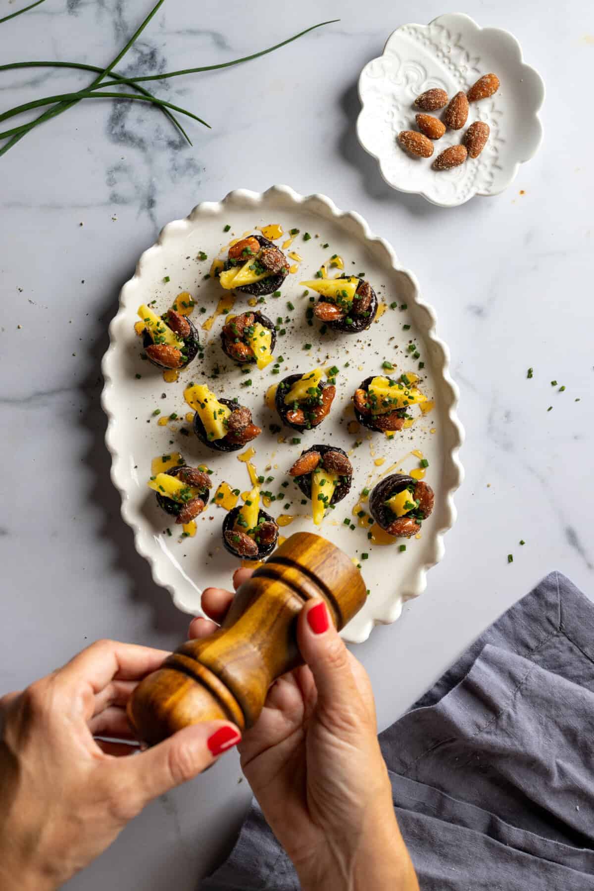 Peppering prune bites