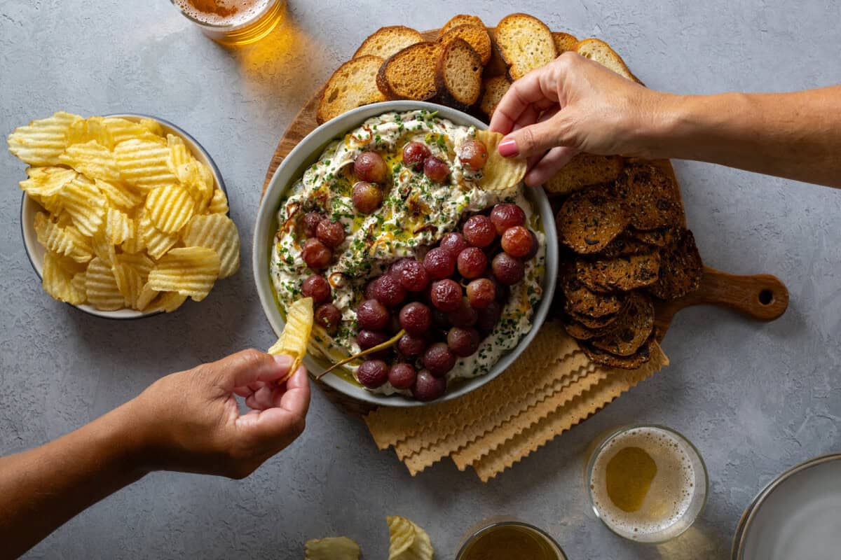 Roasted Grape Caramelized Onion Dip