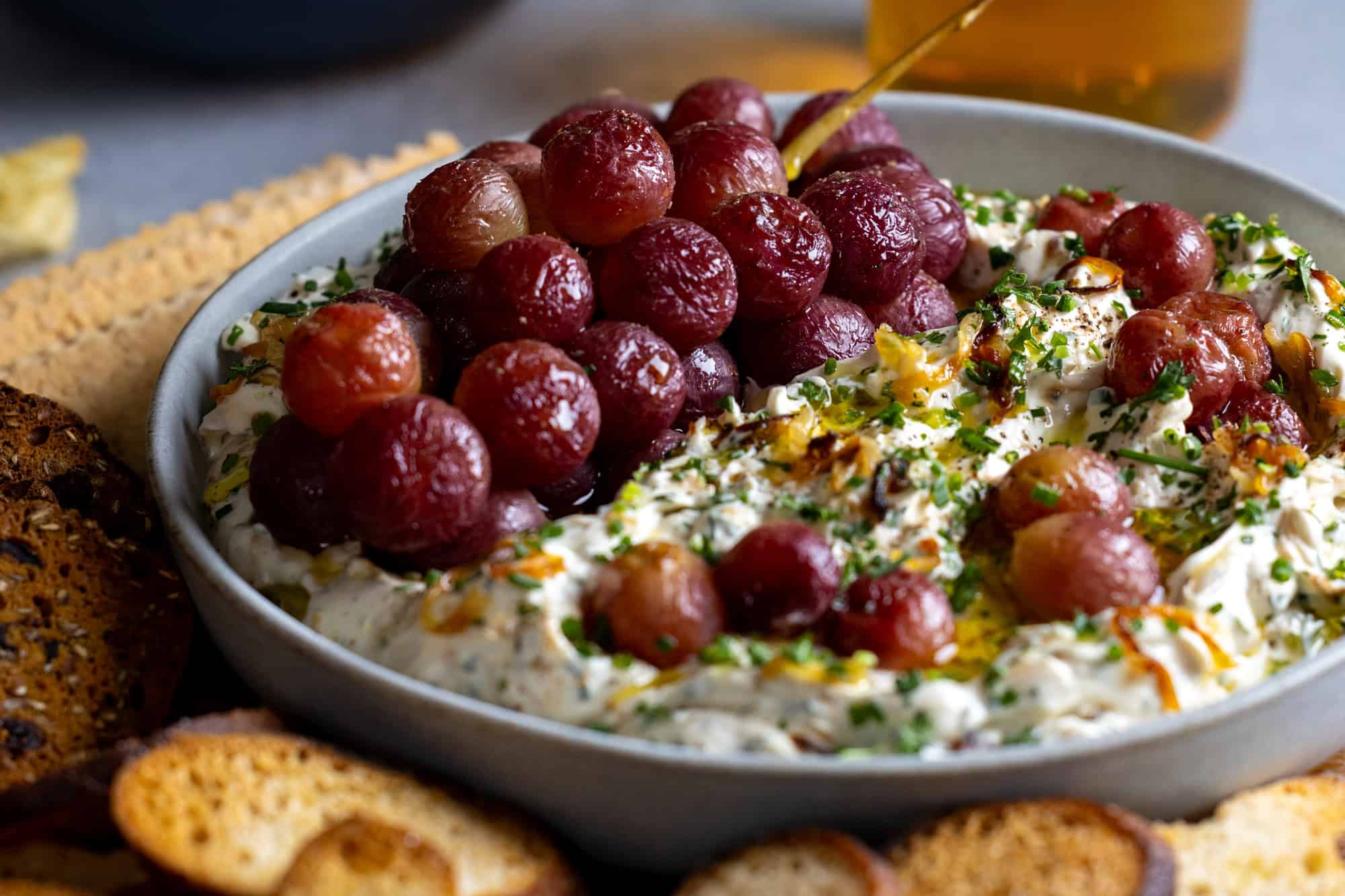 Roasted Grape Caramelized Onion Dip