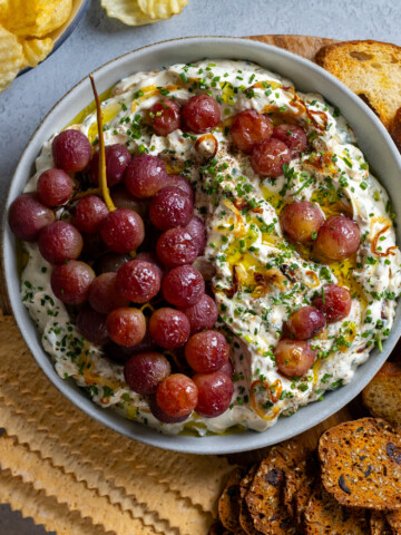 Roasted Grape Caramelized Onion Dip by Baking The Goods