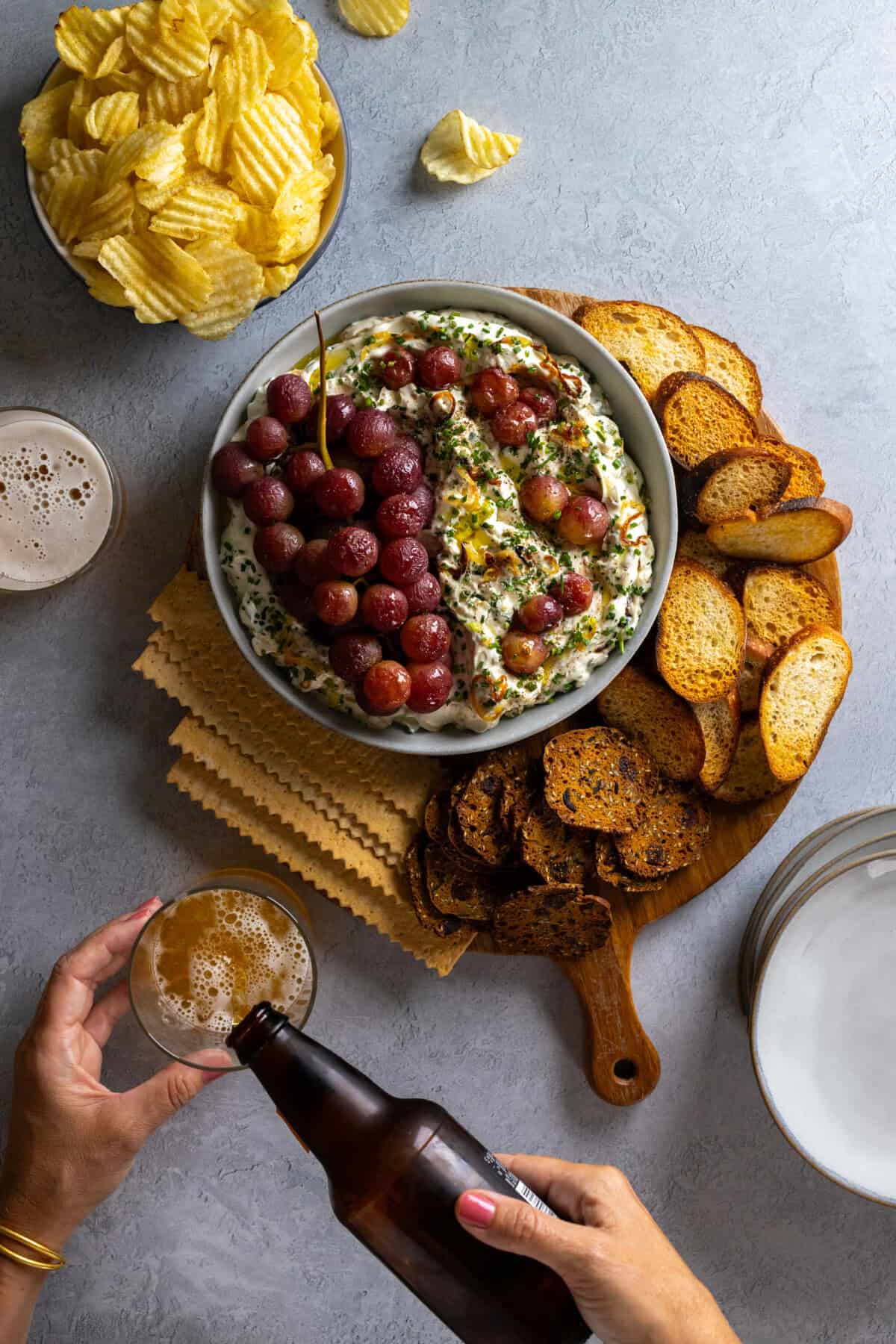 Roasted Grape Caramelized Onion Dip